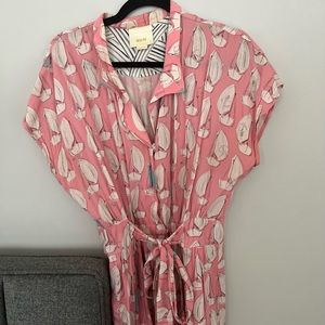 Maeve by Anthropologie Pink Sailboat Romper